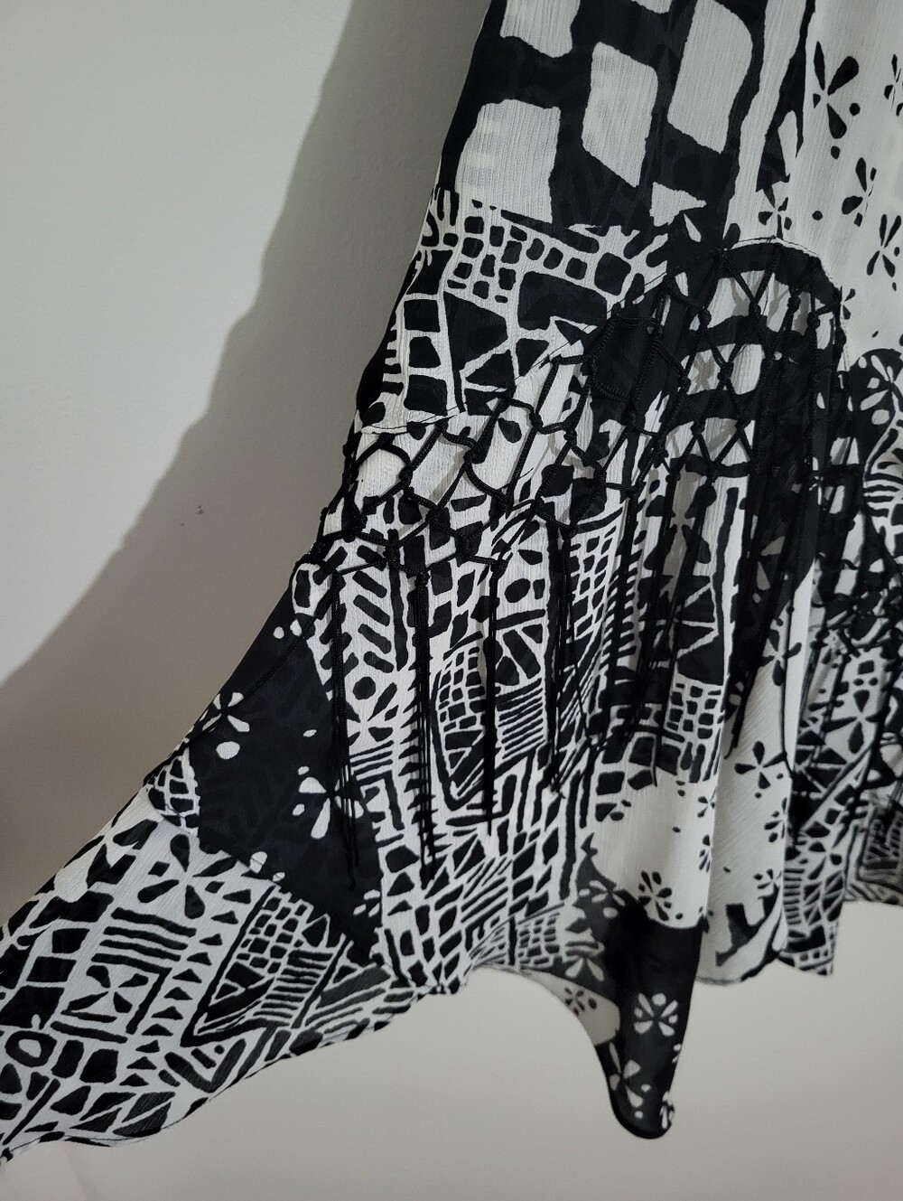 Kerrybrooke Asymmetrical Patchwork Skirt - Picture 3 of 7